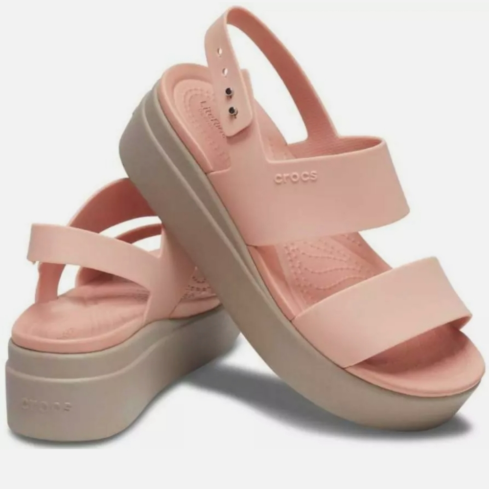 Crocs Women's Brooklyn Low Wedge Sandals sz 10